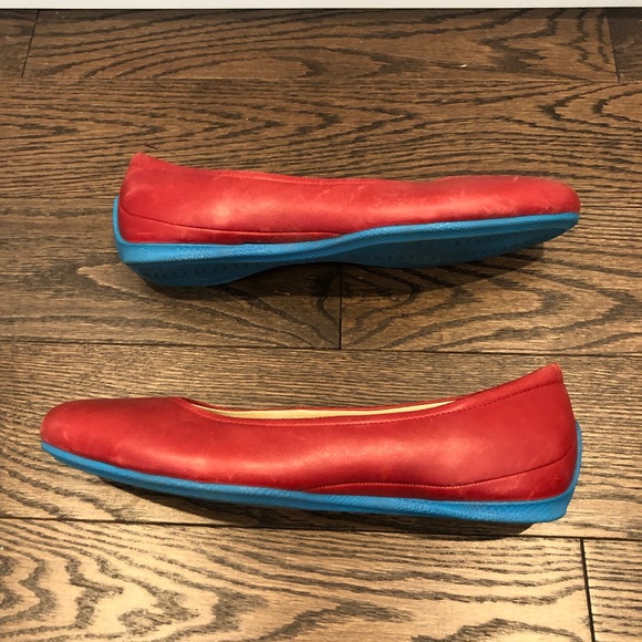 ECCO ballet flats in poppy red. - Picture 5 of 5